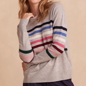 Summersalt Cozy Cashmere Blend Multicolor Striped Sweater